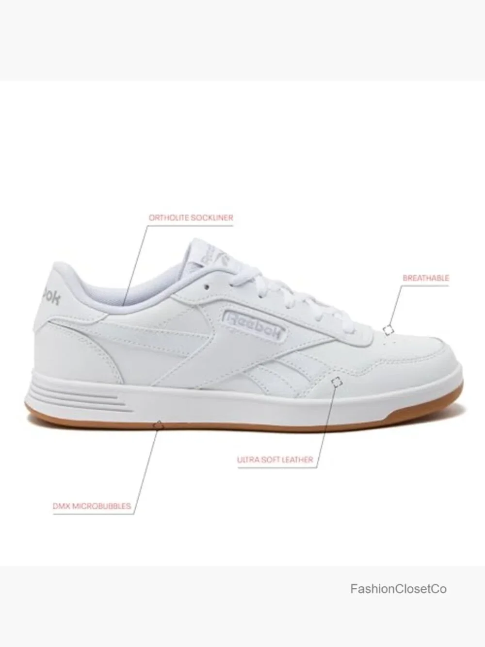 Fashion Sneakers with Action Leather Upper, Lace-Up Closure, Comfort Cushioning - Picture 2 of 7